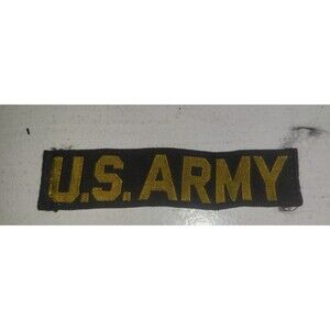 US Army Tape Patch Gold On Black Vintage